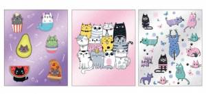 Обложки для тетрадей с голографическим рисунком Коты