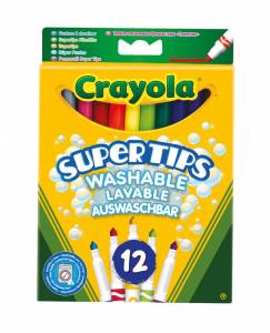 Crayola 12 тонких фломастеров "Супертипс"