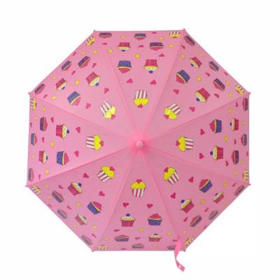 Зонт детский  пирожное, рисунок проявляется, полуавтомат, 48,5см.