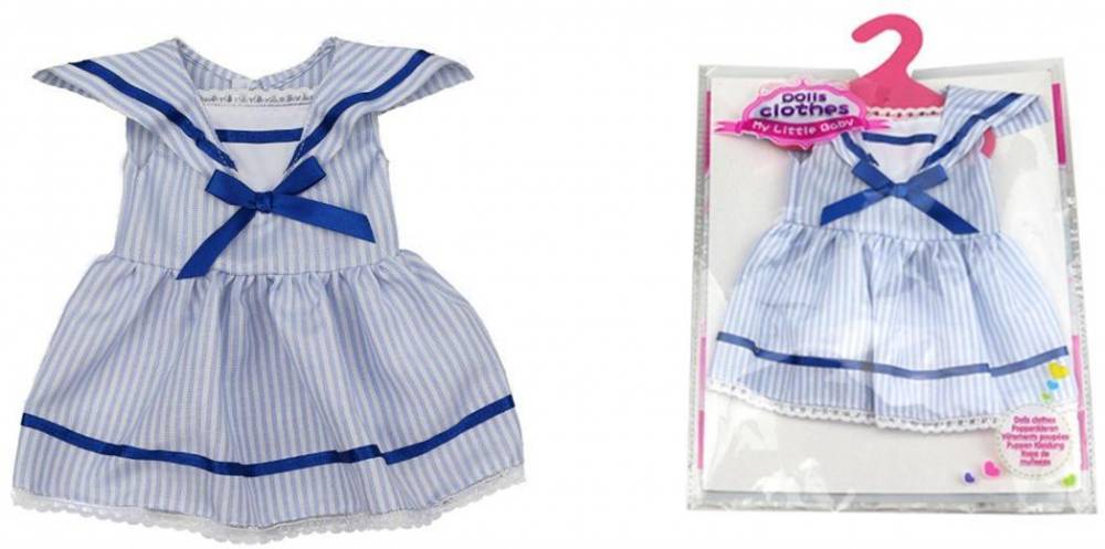 Одежда с голубым одеялом для куклы Бэби, 45 см