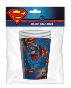 Набор бумажных стаканов Superman