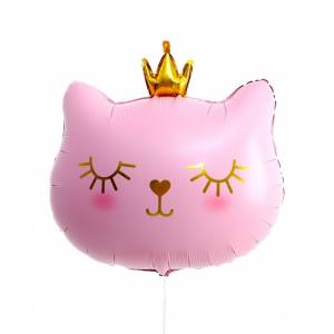 Шар фольгированный «Кошечка-королева розовая»