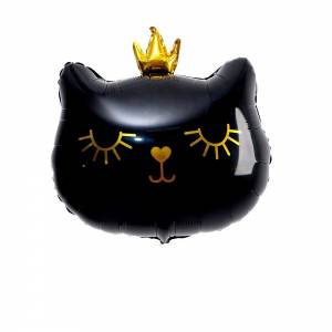 Шар фольгированный «Кошечка-королева чёрная»