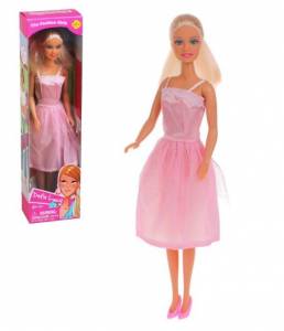 Кукла defa в атласном платье роз.