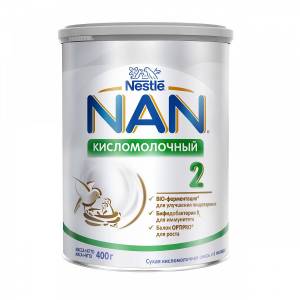 NAN 2 сухая смесь кисломочная 400г