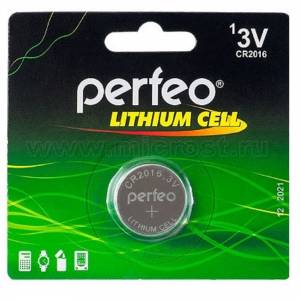 Батарейка таблетка 1 шт.Perfeo CR2016 5BL