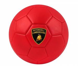 Мяч LAMBORGHINI футбольный матовый, размер 5(22см), 3 слоя, вес:430 гр, материал:TPU 4 mm, красный