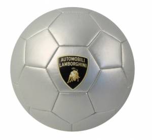 Мяч футбольный LAMBORGHINI PU 3 слоя, серый 22см