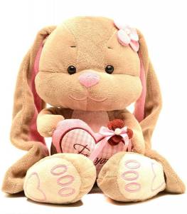 Мягкая игрушка Зайка Jack&Lin с Розовым Сердцем