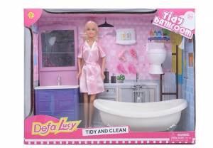 Кукла "Defa" + набор ванная Комната