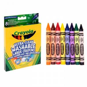 Crayola 8 больших смываемых восковых мелков