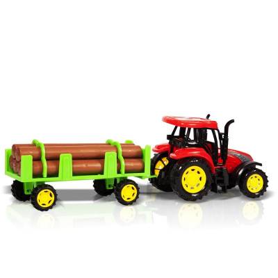 Фрикционная игрушка Handers "Трактор с прицепом: Большой лесовоз"