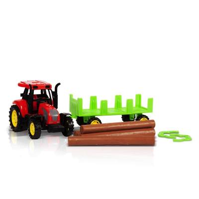 Фрикционная игрушка Handers "Трактор с прицепом: Большой лесовоз"