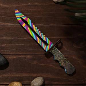 Сувенир деревянный «штык нож», радужное лезвие   