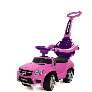 Дет.каталка Mercedes A888AA-M розовый, свет.эф, кол.каучук, кож.сид, 67*36,5*29, 20 кг, руч.съемн.